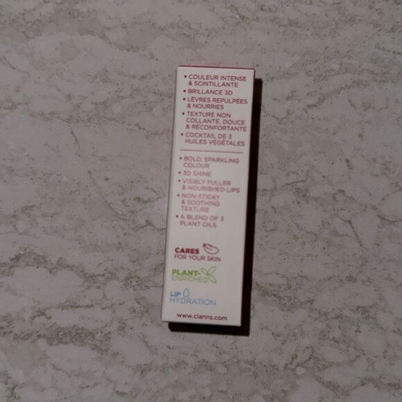 New NIB Clarins Lip Oil Shimmer Shade 02 Purple Rain RARE .2 oz - Picture 5 of 5